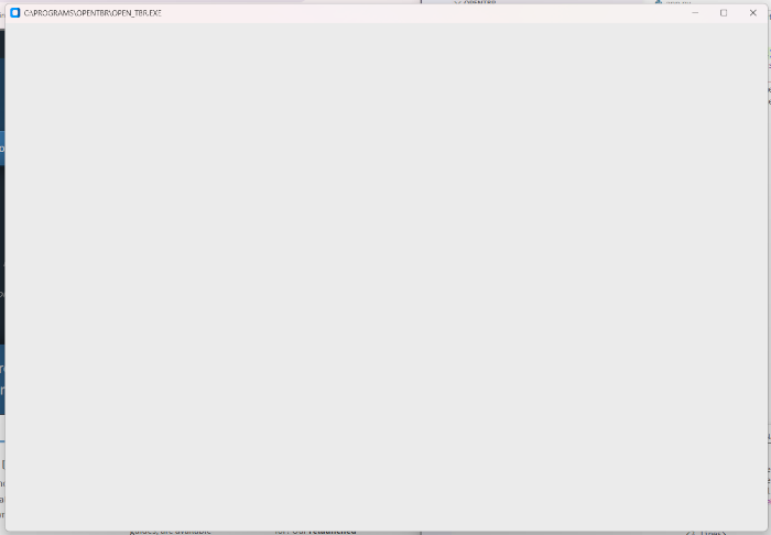 OpenTBR blank screen